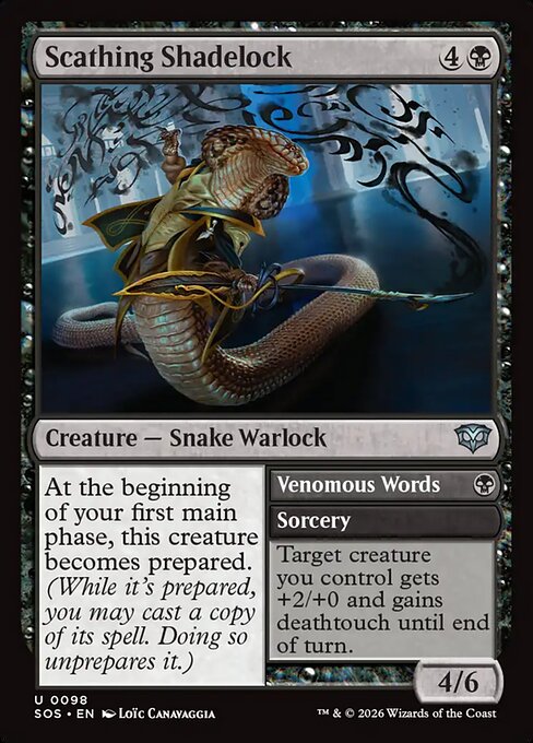 Scathing Shadelock // Venomous Words - (sos Secrets of Strixhaven-98)