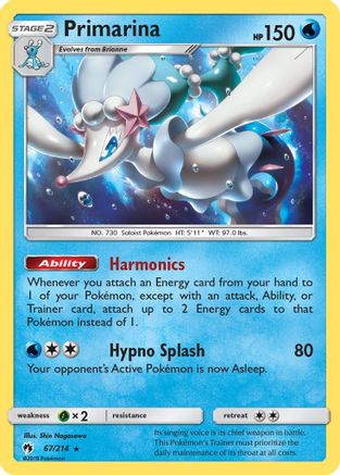 Primarina - SM - Lost Thunder #67