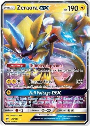 Zeraora GX - SM - Lost Thunder #86