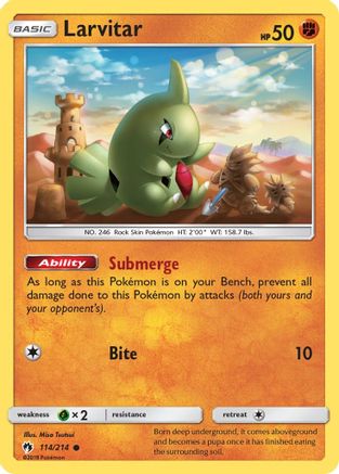 Larvitar (114) - SM - Lost Thunder #114