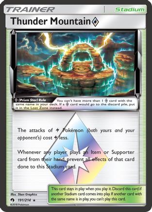 Thunder Mountain Prism Star - SM - Lost Thunder #191