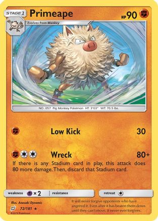 Primeape - SM - Team Up #72