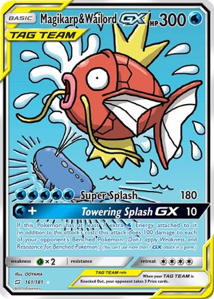 Magikarp & Wailord GX (Alternate Full Art) - SM - Team Up #161