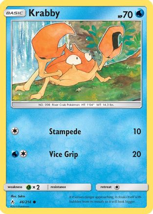 Krabby - SM - Unbroken Bonds #46