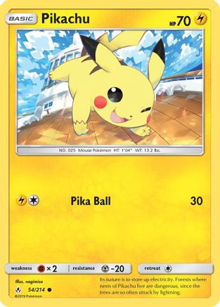 Pikachu - SM - Unbroken Bonds #54