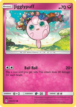 Jigglypuff - SM - Unbroken Bonds #134