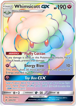 Whimsicott GX (Secret) - SM - Unbroken Bonds #226