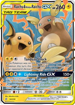 Raichu & Alolan Raichu GX - SM - Unified Minds #54