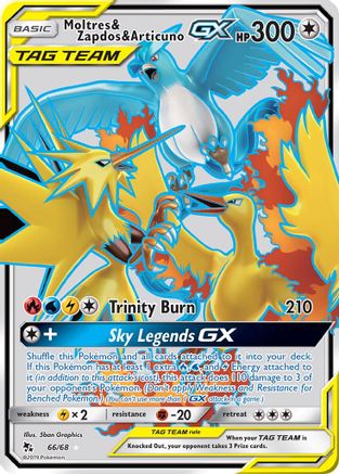 Moltres & Zapdos & Articuno GX (Full Art) - Hidden Fates #66