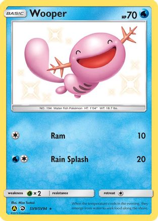 Wooper - Hidden Fates: Shiny Vault #SV9