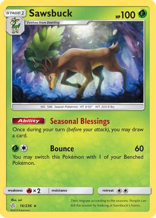 Sawsbuck - SM - Cosmic Eclipse #16
