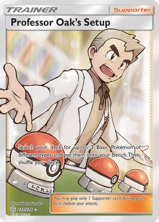 Professor Oak's Setup (Full Art) - SM - Cosmic Eclipse #233