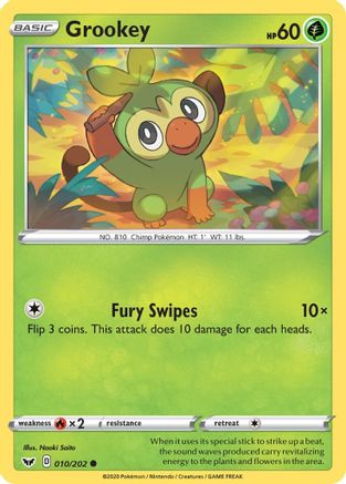 Grookey (010) - SWSH01: Sword & Shield Base Set #010