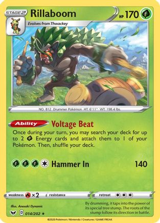 Rillaboom (014) - SWSH01: Sword & Shield Base Set #014