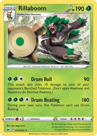 Rillaboom (015) - SWSH01: Sword & Shield Base Set #015