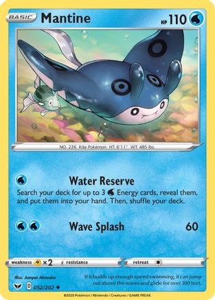 Mantine - SWSH01: Sword & Shield Base Set #052