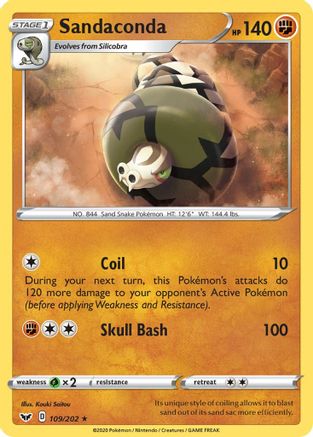 Sandaconda (109) - SWSH01: Sword & Shield Base Set #109