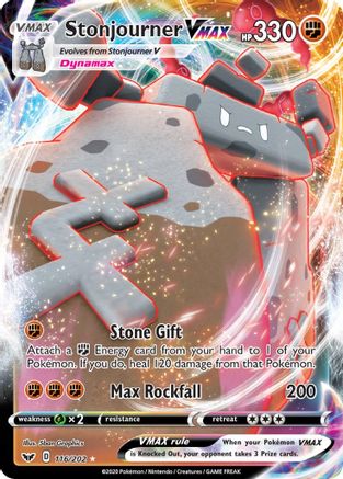 Stonjourner VMAX - SWSH01: Sword & Shield Base Set #116