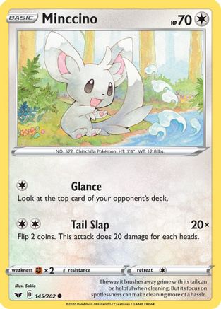Minccino (145) - SWSH01: Sword & Shield Base Set #145