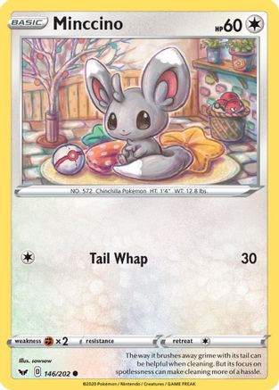 Minccino (146) - SWSH01: Sword & Shield Base Set #146