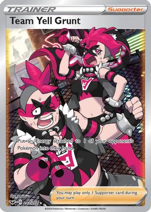 Team Yell Grunt (Full Art) - SWSH01: Sword & Shield Base Set #202