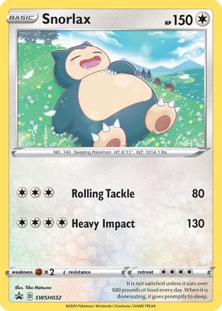 Snorlax - SWSH032 - SWSH: Sword & Shield Promo Cards #SWSH032