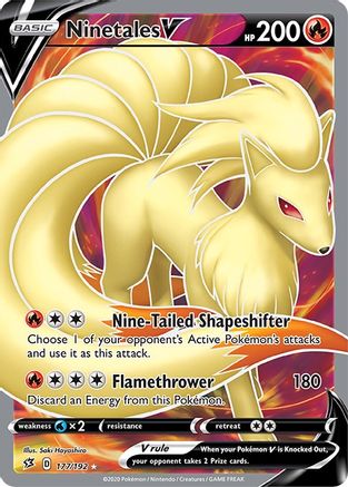 Ninetales V (Full Art) - SWSH02: Rebel Clash #177