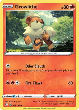 Growlithe - SWSH02: Rebel Clash #027