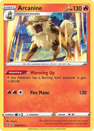 Arcanine - SWSH02: Rebel Clash #028