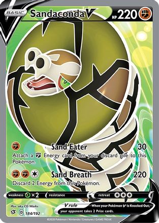 Sandaconda V (Full Art) - SWSH02: Rebel Clash #184