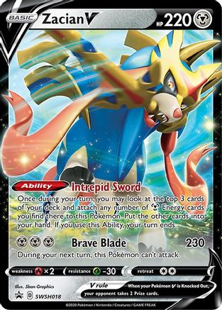 Zacian V - SWSH018 - SWSH: Sword & Shield Promo Cards #SWSH018