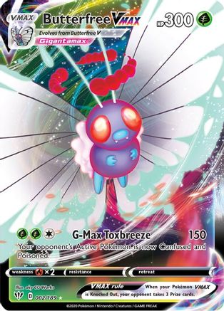 Butterfree VMAX - SWSH03: Darkness Ablaze #002