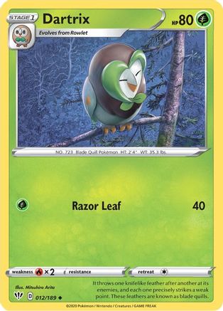 Dartrix - SWSH03: Darkness Ablaze #012