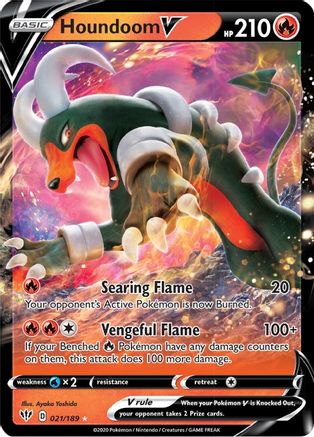 Houndoom V - SWSH03: Darkness Ablaze #021