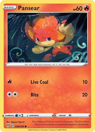 Pansear - SWSH03: Darkness Ablaze #026