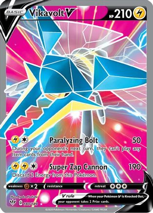Vikavolt V (Full Art) - SWSH03: Darkness Ablaze #180