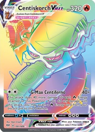 Centiskorch VMAX (Secret) - SWSH03: Darkness Ablaze #191