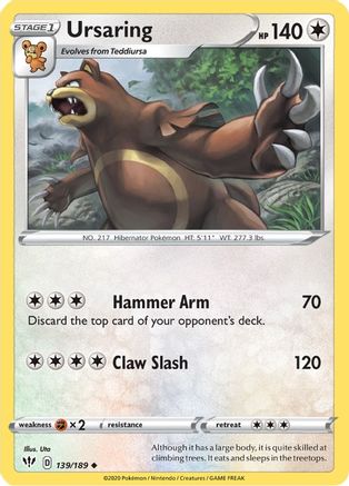 Ursaring - SWSH03: Darkness Ablaze #139