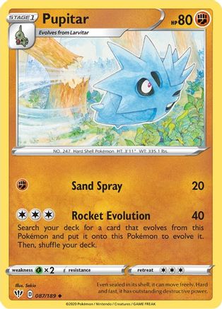 Pupitar - SWSH03: Darkness Ablaze #087