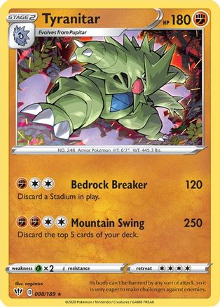 Tyranitar - SWSH03: Darkness Ablaze #088