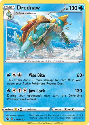 Drednaw - SWSH047 - SWSH: Sword & Shield Promo Cards #SWSH047