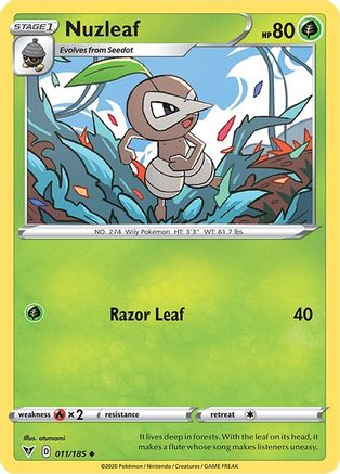 Nuzleaf - SWSH04: Vivid Voltage #011