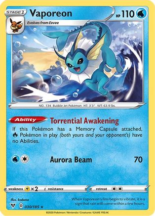 Vaporeon - SWSH04: Vivid Voltage #030