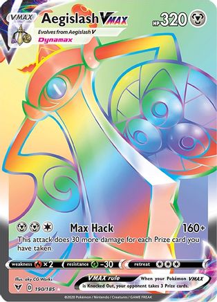 Aegislash VMAX (Secret) - SWSH04: Vivid Voltage #190