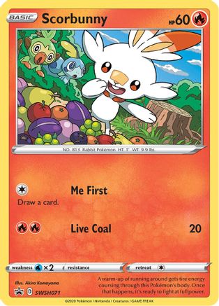 Scorbunny - SWSH071 - SWSH: Sword & Shield Promo Cards #SWSH071