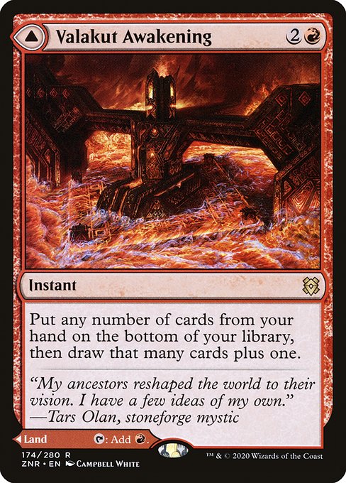 *Foil Valakut Awakening // Valakut Stoneforge — ZNR — 174