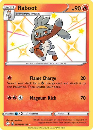Raboot - Shining Fates: Shiny Vault #SV016