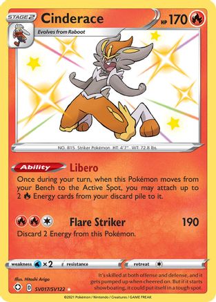 Cinderace - Shining Fates: Shiny Vault #SV017