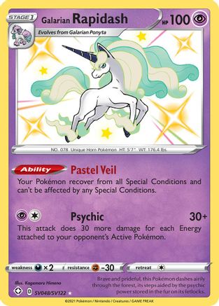 Galarian Rapidash - Shining Fates: Shiny Vault #SV048