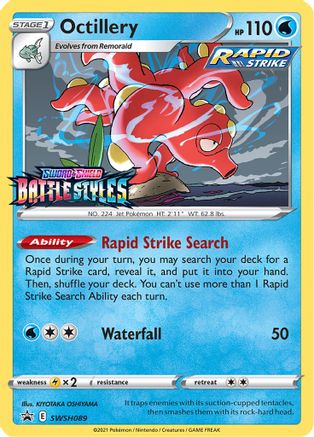 Octillery - SWSH089 (Prerelease) - SWSH: Sword & Shield Promo Cards #SWSH089